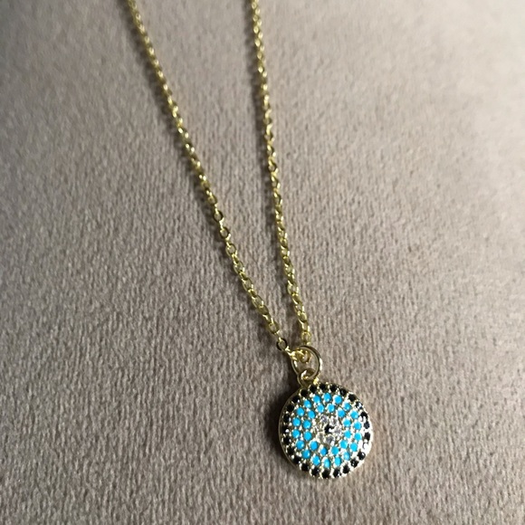LAST 1 - Evil eye necklace gold - Picture 5 of 8